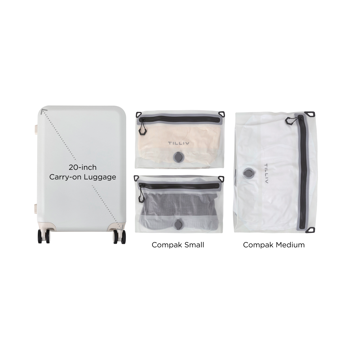 Compak Medium | Medium Vacuum Bags / Packs for Travel
