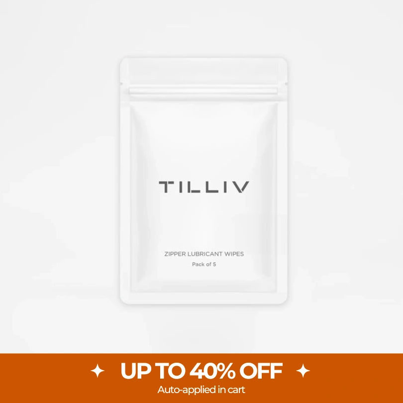 Lingettes lubrifiantes pour fermeture éclair TILLIV
