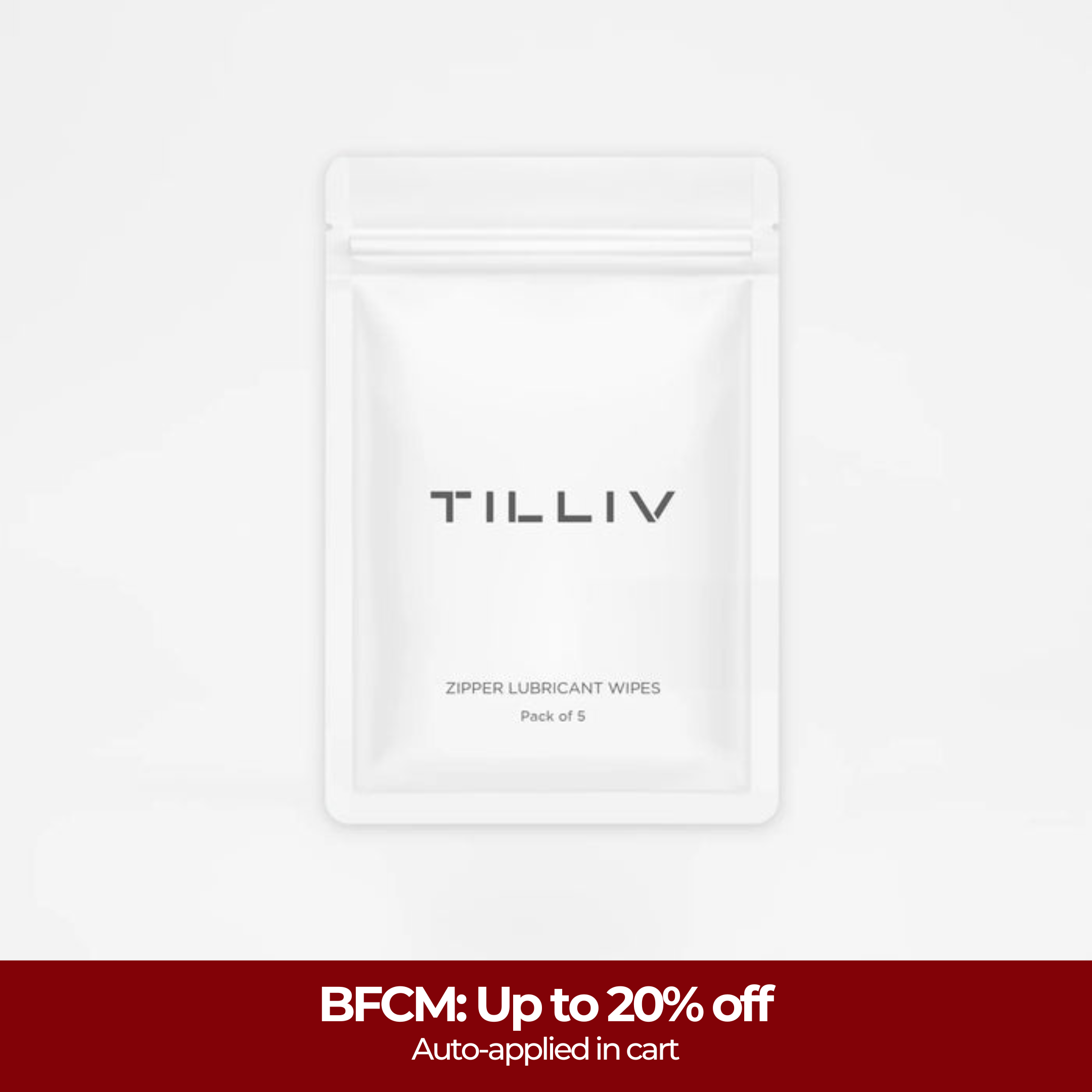 Lingettes lubrifiantes pour fermeture éclair TILLIV